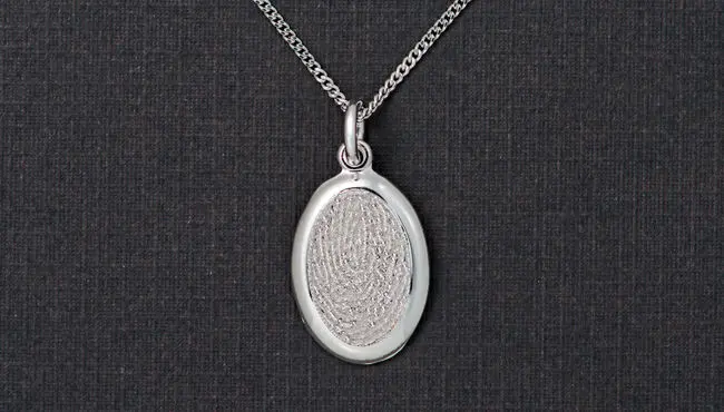 silver memorial pendant
